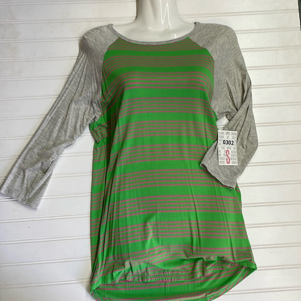 LulaRoe Striped Randy Top-#0302 - Picture 5 of 12